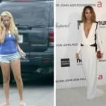 Nicole Richie, a sinistra una foto del 2007 e a destra una foto del 2012