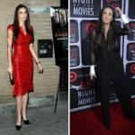 Demi Moore, a sinistra nel 2011 visibilmente magra. A destra una foto di pochi giorni fa. L'attrice ha ripreso qualche chilo che aveva perso alla fine del suo matrimonio con Ashton Kutcher