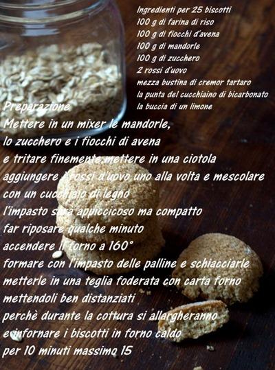 biscotti con farina di riso,fiocchi di avena e mandorle 2