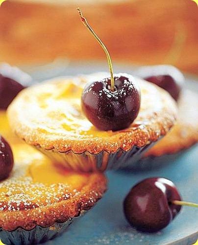 tartelette di ricotta alle ciliegie