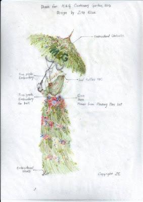 Zita Elze_vestito di fiori al Chelsea Flower Show 2013