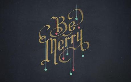 tipografia mania be merry