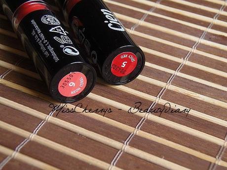 { Lipstick Cien - 06 Neon Coral , 05 Spicy Red }