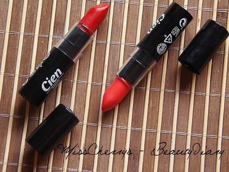 { Lipstick Cien - 06 Neon Coral , 05 Spicy Red }