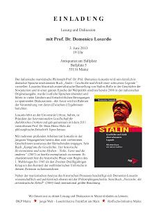 Stalin: due presentazioni con Domenico Losurdo in Germania