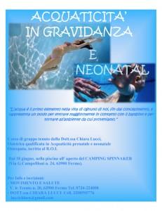 Acquaticità in gravidanza e neonatale: nuovi corsi a Fermo