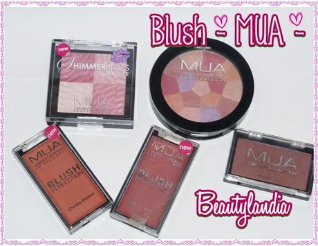 MUA - Recensione e Swatches dei Blusher, Cream Blush, Mosaic Blush, Shimmer Kisses Blusher -
