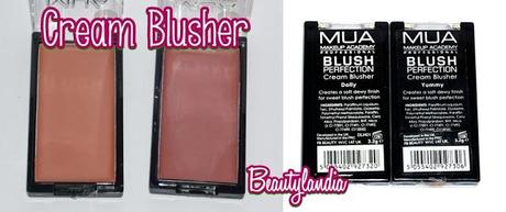 MUA - Recensione e Swatches dei Blusher, Cream Blush, Mosaic Blush, Shimmer Kisses Blusher -