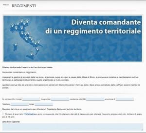 Silvio Silente Berlusconi e l’Esercito della Libertà Il modulo per diventare comandante di reggimento dell'esercito della libertà a sostegno di Silvio Berlusconi