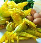 Penne con fiori di zucca