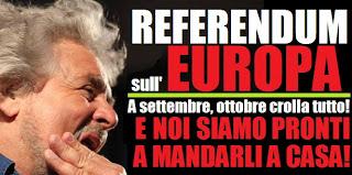 Grillo: Referendum sull'Europa. A settembre crolla tutto!