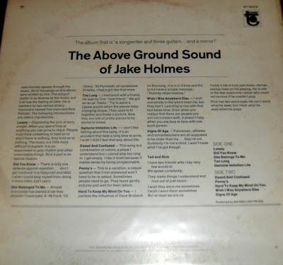 Jake Holmes - The Above Ground Sound of