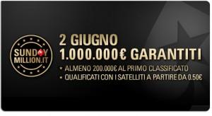 2 giugno torna il Sunday million su pokerstars.it