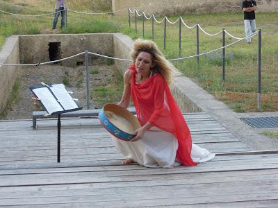 Suggestioni all'imbrunire al parco archeologico Pausilypon di Napoli