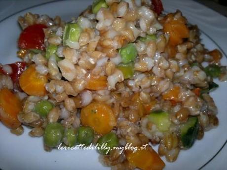 farro,vedure,pomodori