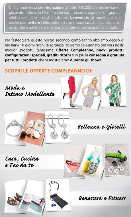 Home Shopping Europe festeggia i suoi 2 anni con le offerte Compleanno