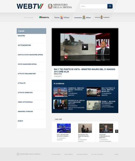 Il Ministero della Difesa lancia la sua Web TV