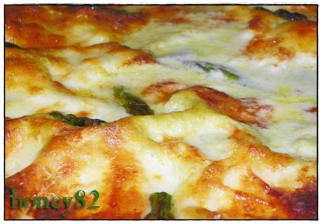 LASAGNE CON LUPPOLO ASPARAGI E PROSCIUTTO COTTO