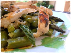 Pollo alla griglia su… un generossissimo letto di Asparagi!