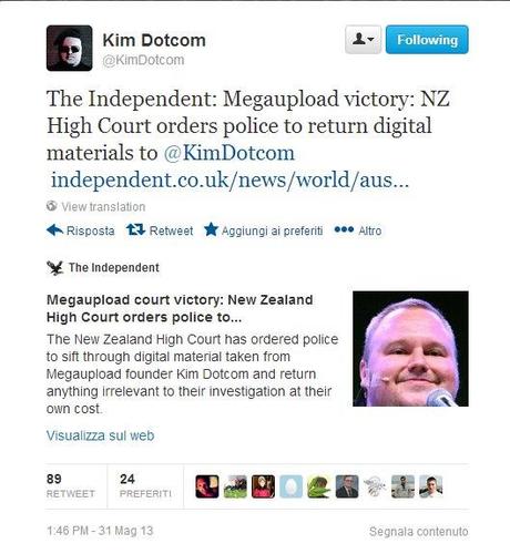 Kim - Dotcom - Twitter - Winner