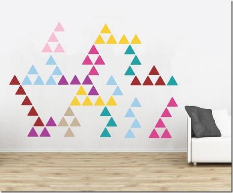 case e interni - tendenza decorazione  triangoli - Triangles 6
