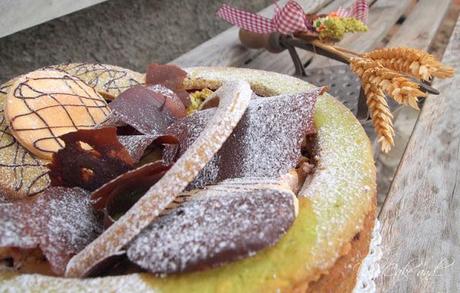 Torta al cioccolato e pistacchi in crosta sablé