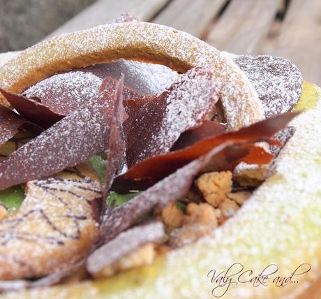 Torta al cioccolato e pistacchi in crosta sablé