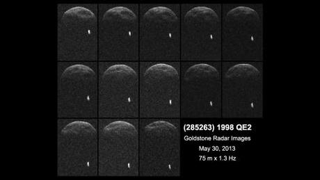 Le immagini da cui si e' evidenziata la presenza della luna per 1998 QE2