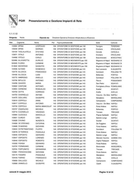 EAV - PRESENZIAMENTO E GESTIONE IMPIANTI DI RETE Funzioni, struttura e nomi