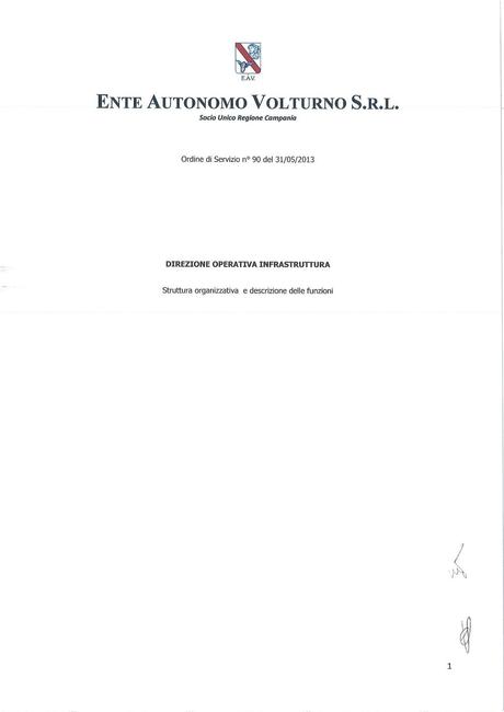 EAV - DIREZIONE OPERATIVA DIVISIONE INFRASTRUTTURA Funzioni, struttura e nomi