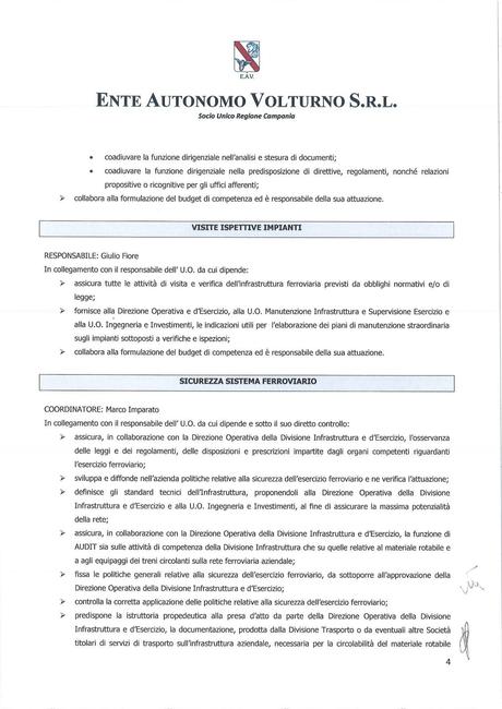 EAV - DIREZIONE OPERATIVA DIVISIONE INFRASTRUTTURA Funzioni, struttura e nomi