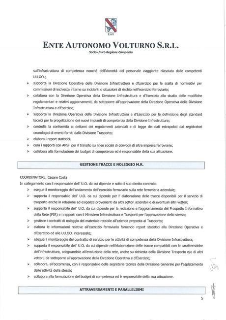 EAV - DIREZIONE OPERATIVA DIVISIONE INFRASTRUTTURA Funzioni, struttura e nomi