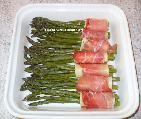 Asparagi speck, formaggio e besciamella