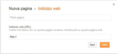 TUTORIAL PER LE PAGINE DI BLOGGER