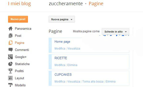  COME AGGIUNGERE LE PAGINE AL BLOG 