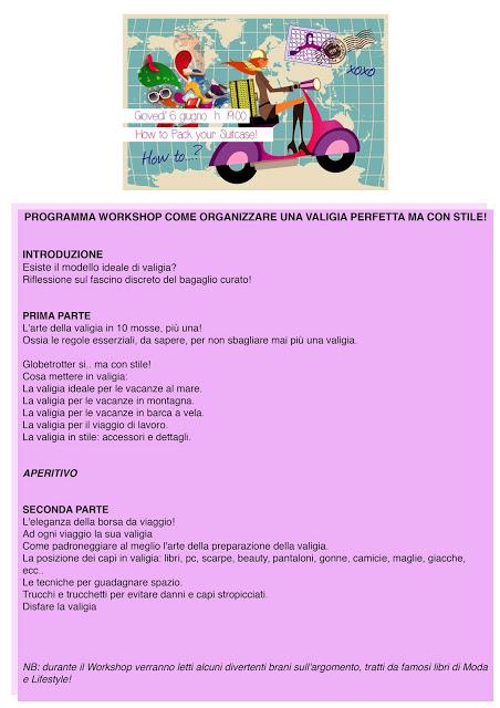 APERIWORKSHOP A TORINO! L'unico ed originale Workshop dedicato all'arte della valigia perfetta ma con stile..