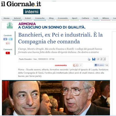 I Gesuitici Draghi e Ciampi: i veri artefici della distruzione dell'Italia