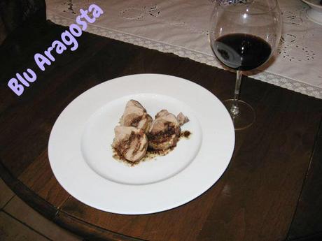 Filetto di maiale con cuore morbido al vino rosso