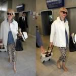 Bellissima Cameron Diaz all'aeroporto: maxi occhiali, cappottino primaverile bon ton, ballerine e legging leopardati che, con il suo fisico longilineo, rendono particolare la mise. Promossa!