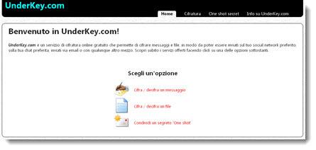UnderKey.com  UnderKey.com: servizio di cifratura online