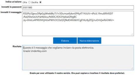UnderKey4 UnderKey.com: servizio di cifratura online