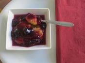 Crema affogata nelle ciliegie vino rosso