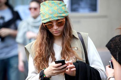 In the Street...Handkerchief Hair, Milan