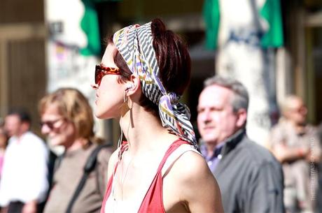 In the Street...Handkerchief Hair, Milan