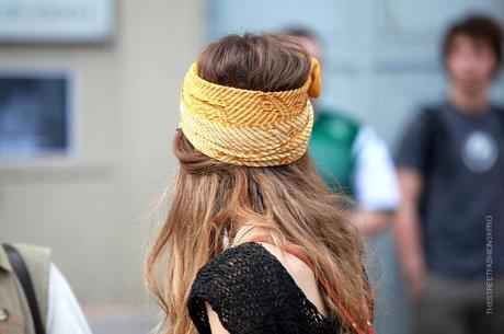 In the Street...Handkerchief Hair, Milan