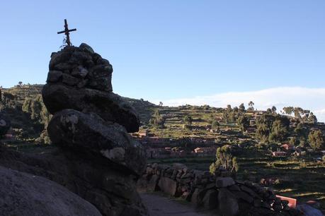 Scorcio dell'isola Taquile, sul Lago Titicaca