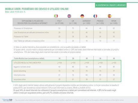 Gli Italiani e lE commerce, crescono gli acquisti via Mobile