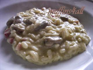 Risotto con fave e pancetta