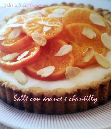 Sablé con arance e chantilly