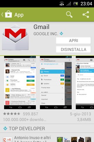 Google aggiorna Gmail per Android